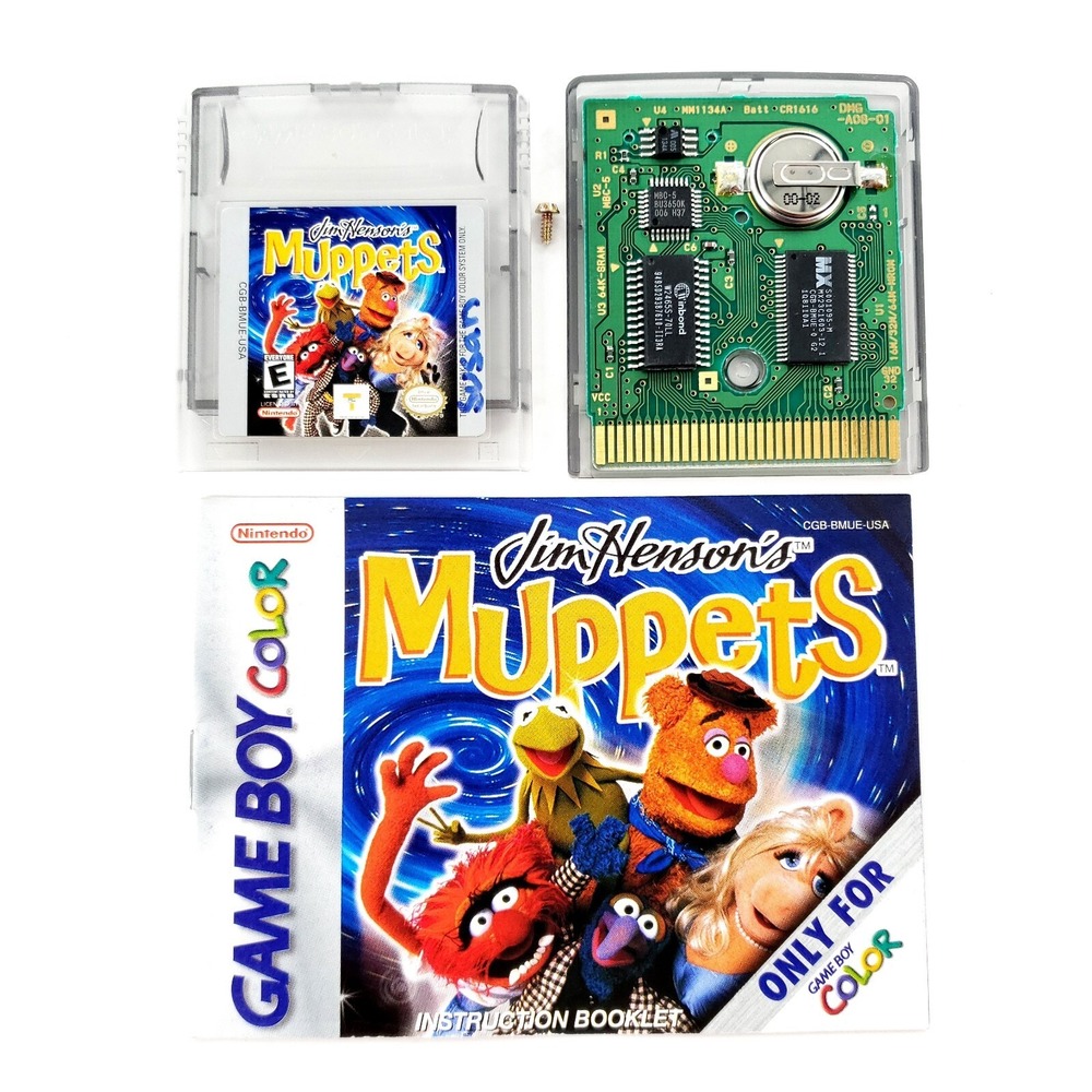Jim Henson's Muppets (Nintendo Game Boy Color) Saves Authentic w/ Manual Tested
